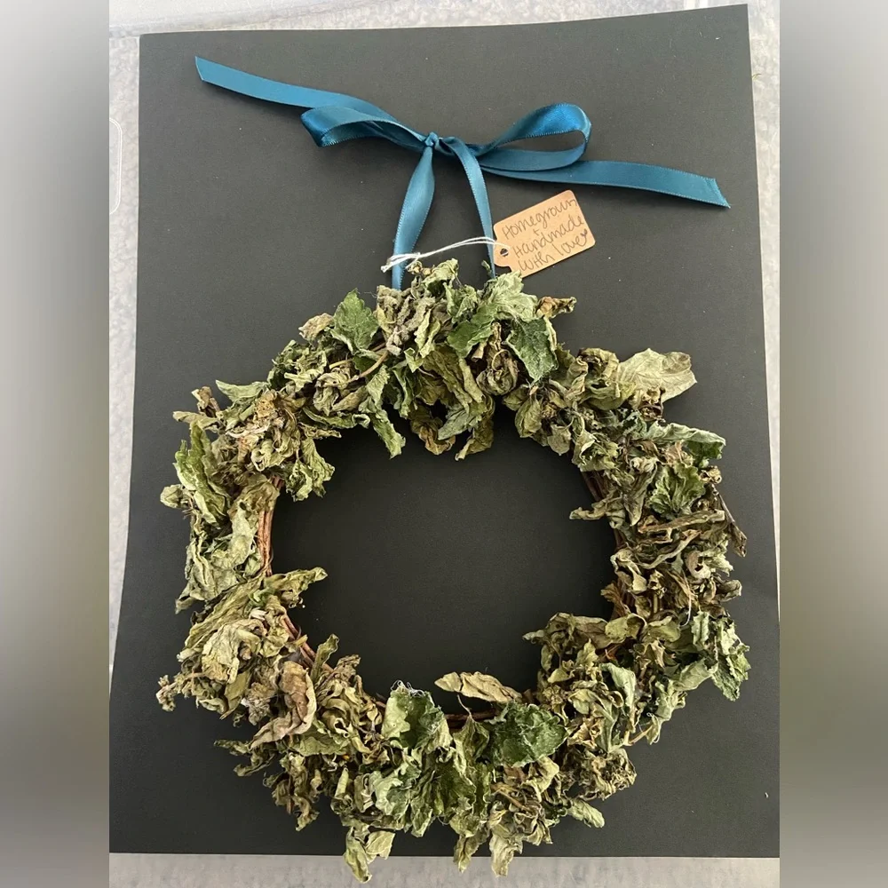 Handmade Dried Basil Wreath